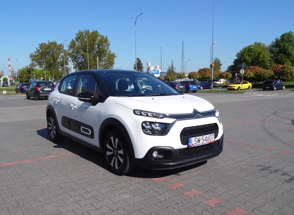 Citroen C3 cena 59900 przebieg: 51000, rok produkcji 2021 z Świdnik małe 92